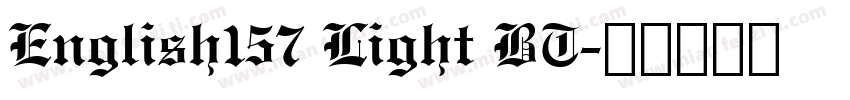 English157 Light BT字体转换